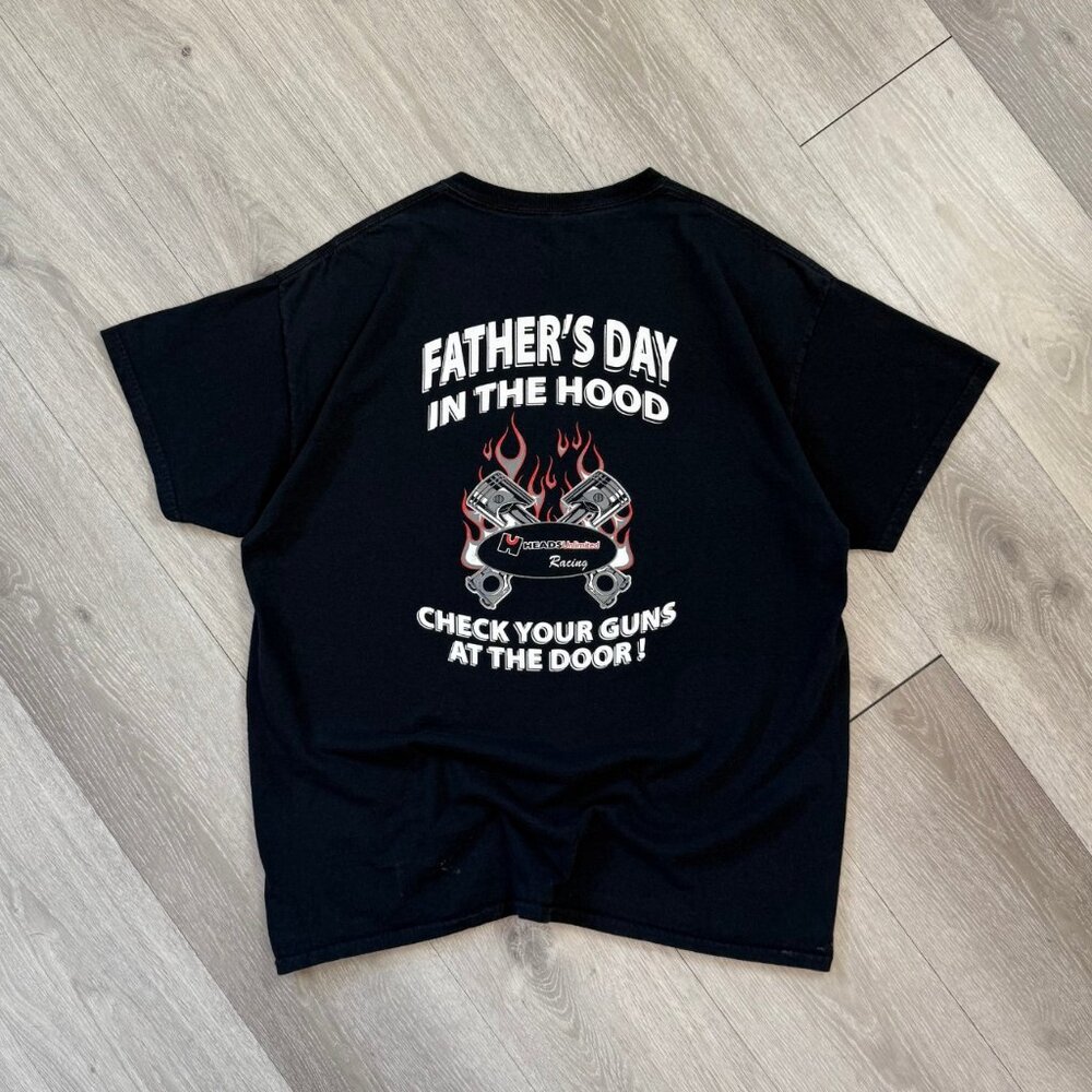 Vintage Heads Unlimited Racing Father's Day In The Hood Men's T-Shirt - Size XL